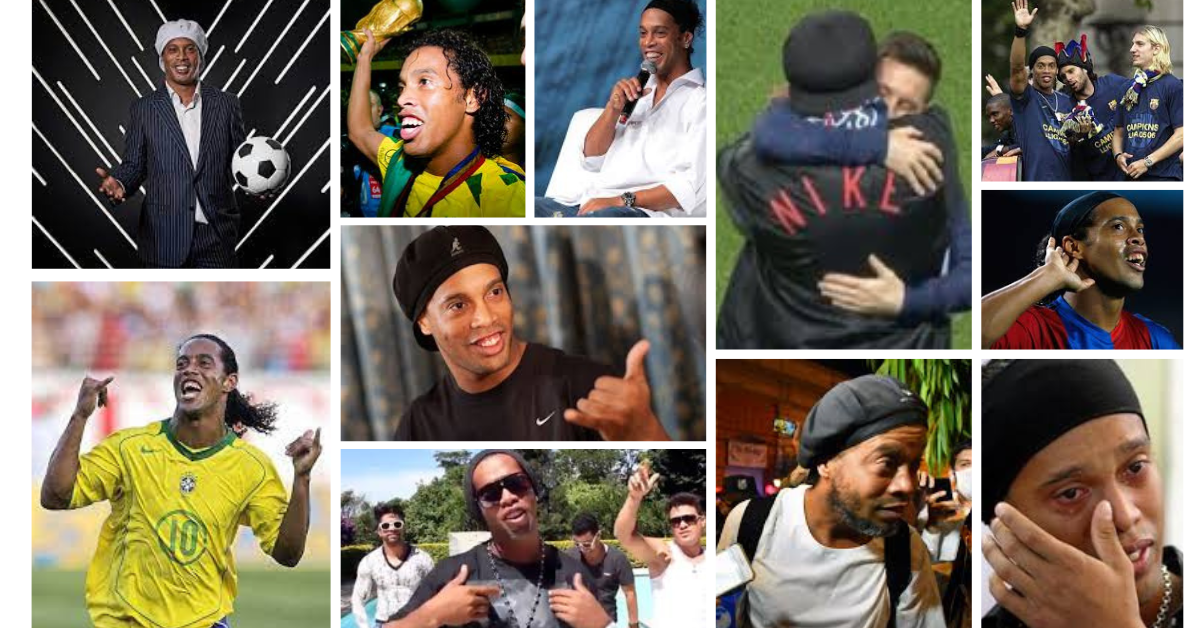 Ronaldinho siempre sonriendo fuera del campo de juego